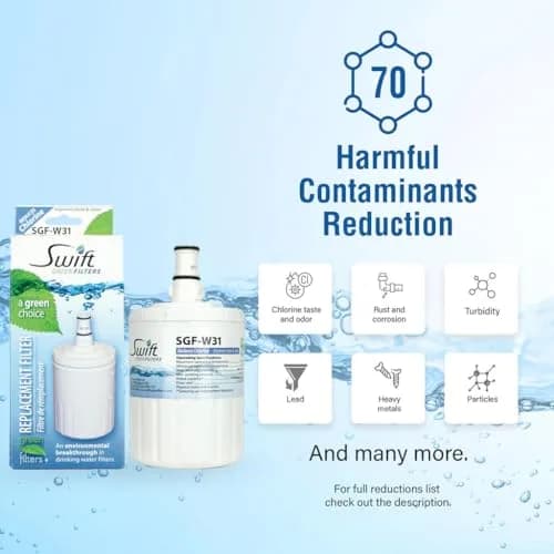 Swift Green Filters SGF-W31 Refrigerator Water Filter 6 Pack | NSF Certified, 3000-Gallon Capacity, Compatible with EDR8D1 thumbnail 4