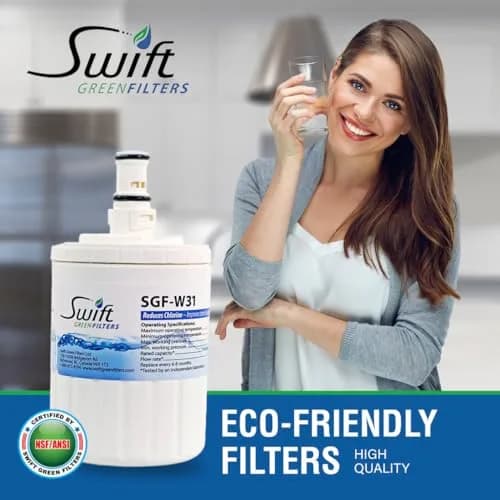 Swift Green Filters SGF-W31 Refrigerator Water Filter 6 Pack | NSF Certified, 3000-Gallon Capacity, Compatible with EDR8D1 thumbnail 2