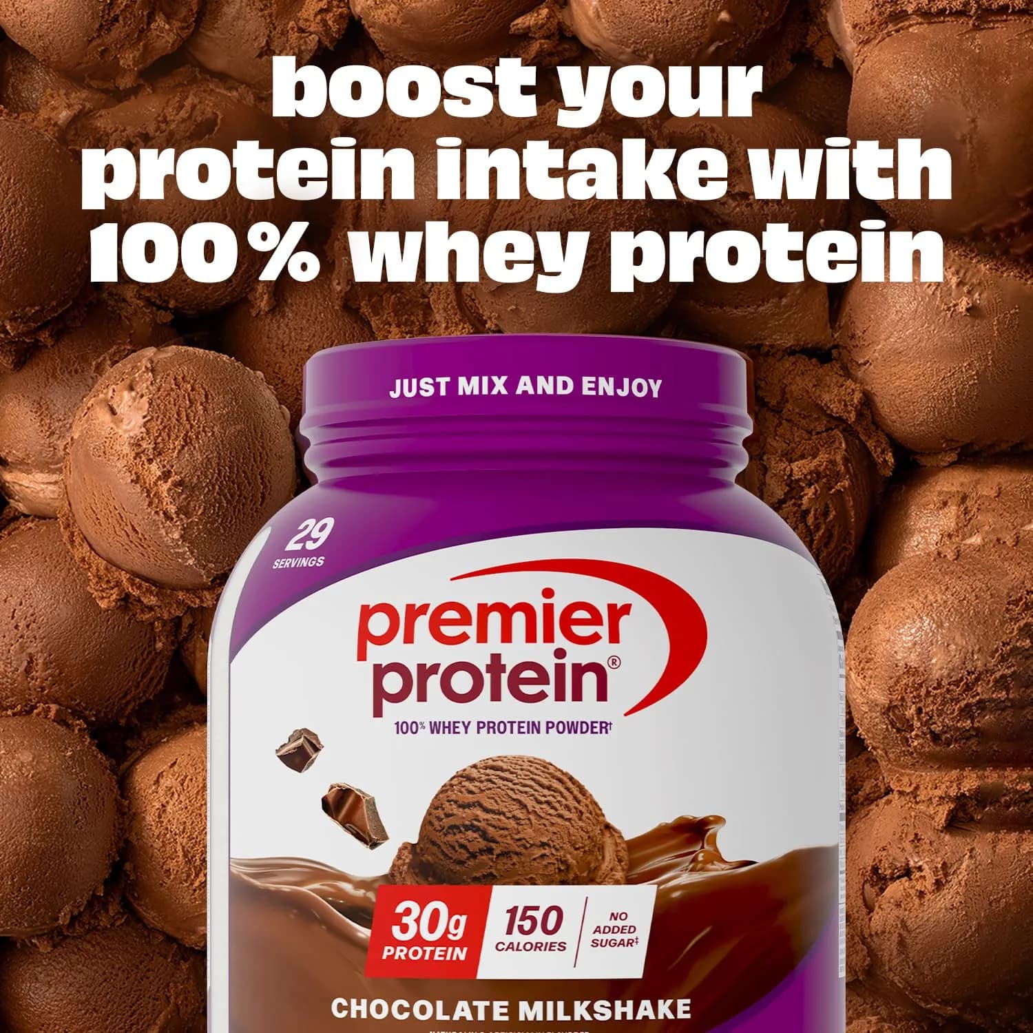 Premier Protein Powder Chocolate Milkshake 30g Protein 1g Sugar 1lb 14oz (2.62 lb) | Delicious Macro-Friendly Fuel - view 3