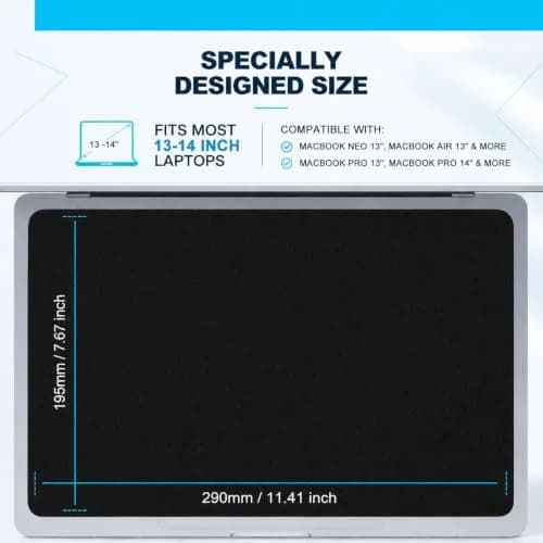 MUBUY-GOL 2 Pack Microfiber Cleaning Cloth 13" | Screen & Keyboard Protector for MacBook & Laptop thumbnail 2
