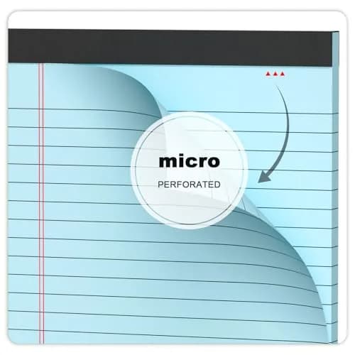 AILZFEI Blue 6pcs Small Note Pad 5x8 Inch (120 sheets per pad, 720 sheets total) | College Ruled Paper for Students & Professionals thumbnail 5