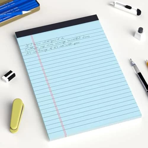 AILZFEI Blue 6pcs Small Note Pad 5x8 Inch (120 sheets per pad, 720 sheets total) | College Ruled Paper for Students & Professionals thumbnail 7