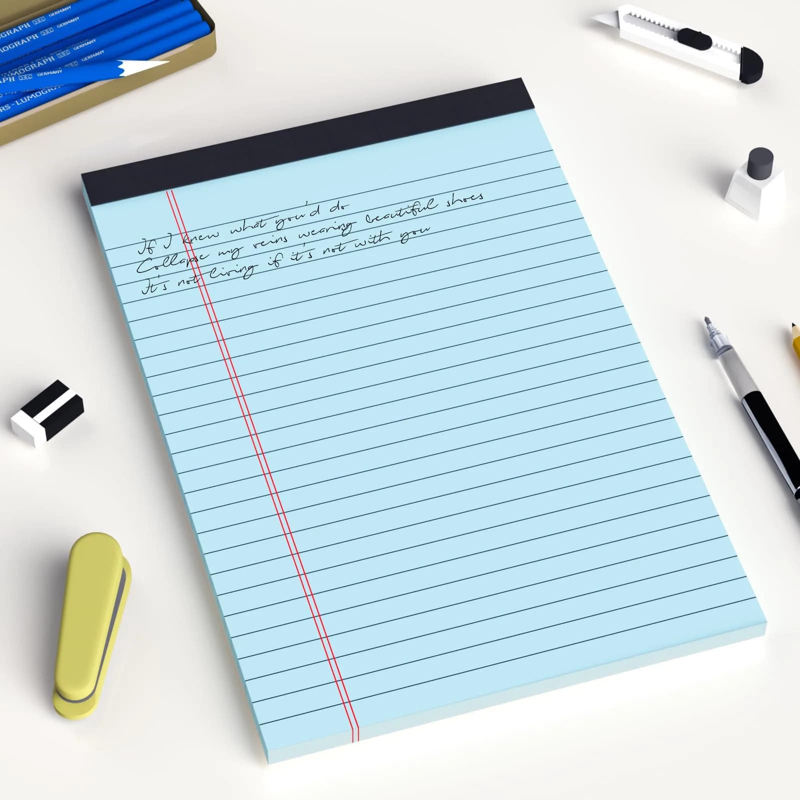 AILZFEI Blue 6pcs Small Note Pad 5x8 Inch (120 sheets per pad, 720 sheets total) | College Ruled Paper for Students & Professionals - view 7