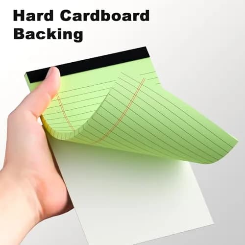 AILZFEI Green 6pcs Note Pad 12.7cm x 20.3cm (5"x8") | College Ruled Paper with Perforated Edges thumbnail 6