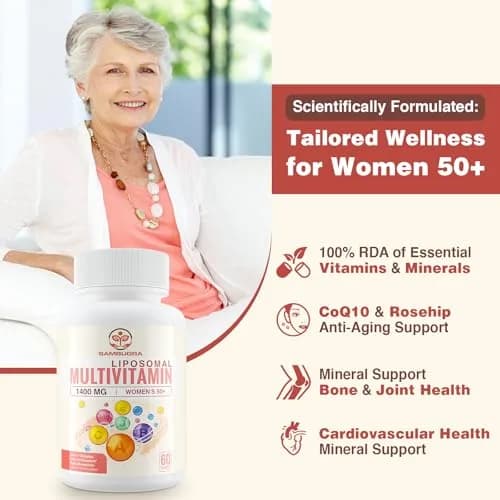 Sambugra Liposomal Multivitamin for Women 50+ | 32 Ingredients, CoQ10, Vitamins C, B, D, E, Bone & Heart Support thumbnail 2
