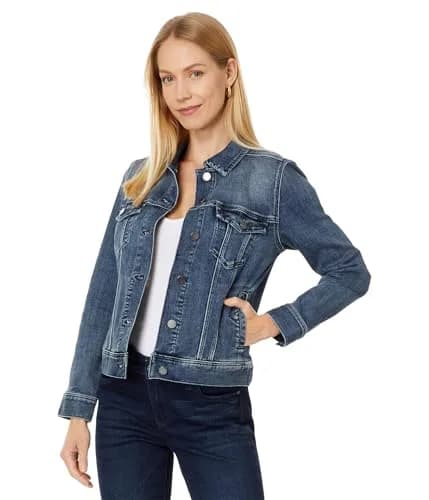 Liverpool Women's Classic Jean Jacket Stretch Denim Ponderay Large | Timeless Style & Comfort thumbnail 1