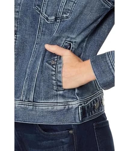 Liverpool Women's Classic Jean Jacket Stretch Denim Ponderay Large | Timeless Style & Comfort thumbnail 3