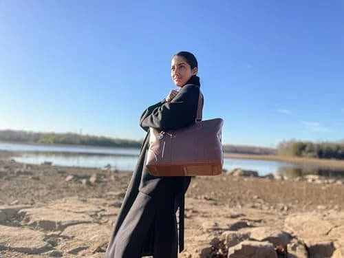 Rugged Rare Smith & Wesson Travel Tote – Concealed Carry Leather Bag 10x13x5 in | Secure CCW Compartment thumbnail 2