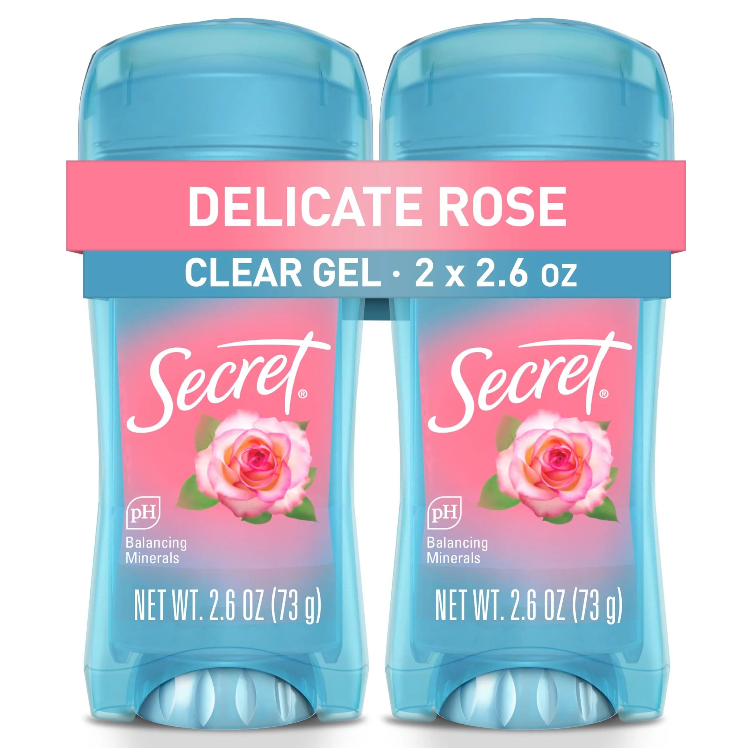 Secret Fresh Clear Gel Antiperspirant Deodorant for Women, 156 g (5.2 oz) Pack of 2 | 72-Hour Breathable Sweat & Odor Protection - main product image