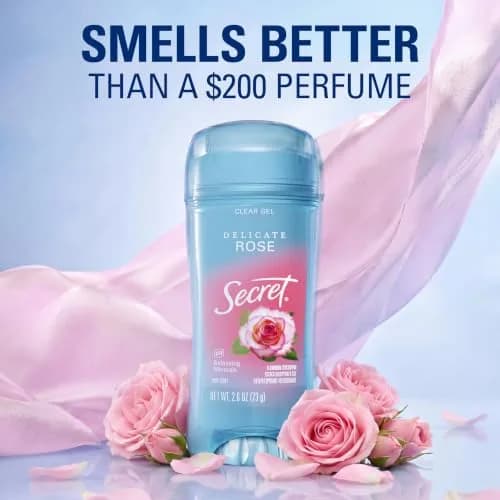 Secret Fresh Clear Gel Antiperspirant Deodorant for Women, 156 g (5.2 oz) Pack of 2 | 72-Hour Breathable Sweat & Odor Protection thumbnail 5