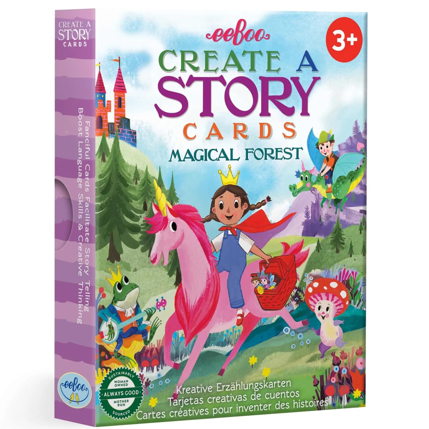 eeBoo Magical Forest Create a Story Pre-Literacy Cards 36 Cards | Encourages Imagination & Language Skills