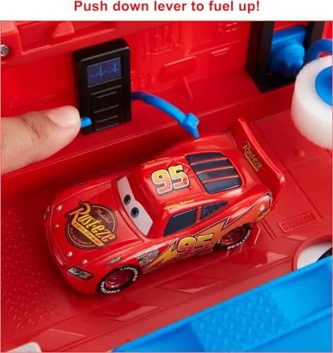 Mattel Disney Pixar Cars Transforming Mack Playset & 10 Die-Cast Mini Racers Bundle | Age-Appropriate Educational Toy Vehicle Set thumbnail 4