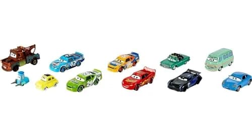 Mattel Disney Pixar Cars Transforming Mack Playset & 10 Die-Cast Mini Racers Bundle | Age-Appropriate Educational Toy Vehicle Set thumbnail 6