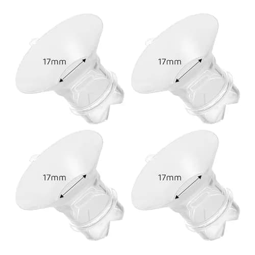 Suniceme 17mm Flange Inserts for 24mm Shields | BPA-Free Silicone, 4-Pack thumbnail 1