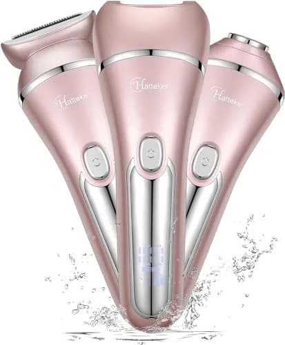 Hatteker 3-in-1 Lady Shaver & Epilator Kit 100 Min Runtime | Painless Waterproof USB Rechargeable thumbnail 7