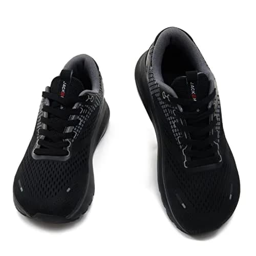 JACKSHIBO Wide Toe Box Shoes for Men Black | Zero Drop, Arch Support, Thick Cushioned Road Running Sneakers (US Men's 11 Wide) thumbnail 8