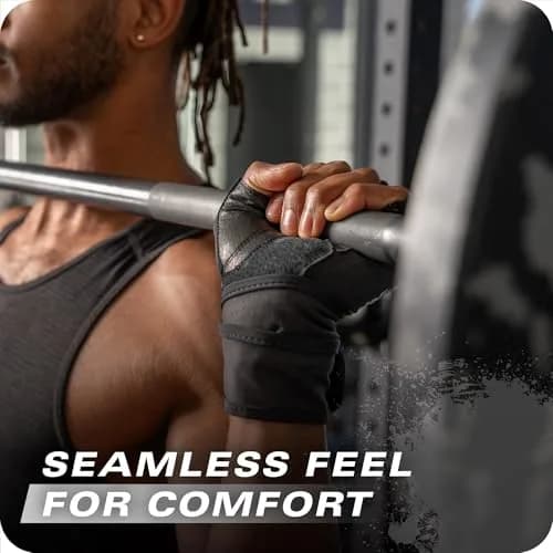 Harbinger Pro Wristwrap Gloves 3.0 - Medium | Enhanced Grip & Wrist Support for Weightlifting thumbnail 5
