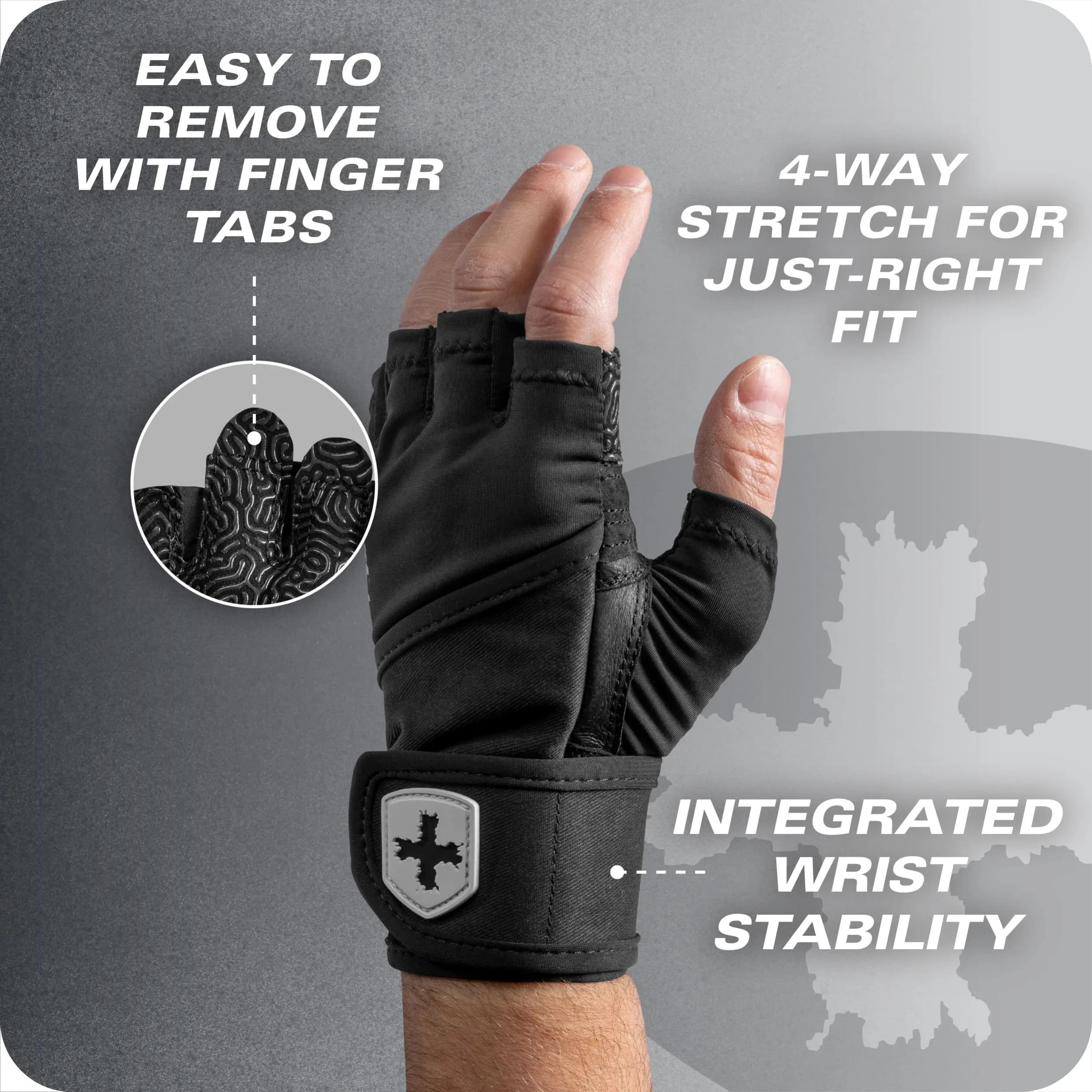 Harbinger Pro Wristwrap Gloves 3.0 X-Large Black | Enhanced Grip & Superior Wrist Support - view 8