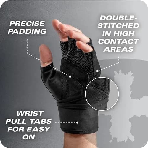 Harbinger Pro Wristwrap Gloves 3.0 X-Large Black | Enhanced Grip & Superior Wrist Support thumbnail 9