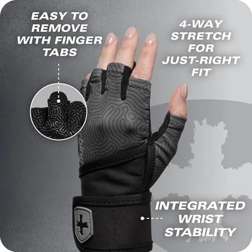 Harbinger Pro Wristwrap Gloves 3.0 Large | Enhanced Grip & Wrist Support for Weightlifting thumbnail 8