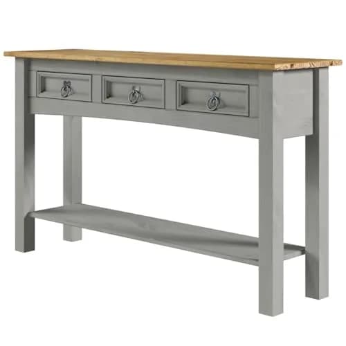 American Furniture Classics Cottage Gray Wood Hall Table Console | Farmhouse Style, Solid Pine, 47.99x12.64x28.82 inches thumbnail 1