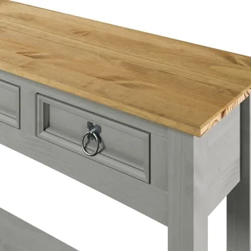 American Furniture Classics Cottage Gray Wood Hall Table Console | Farmhouse Style, Solid Pine, 47.99x12.64x28.82 inches thumbnail 4