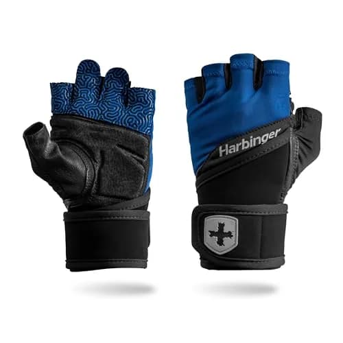 Harbinger Training Grip Wrist Wrap Gloves Medium | Enhanced Grip & Wrist Support thumbnail 1