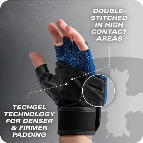 Harbinger Training Grip Wrist Wrap Gloves Medium | Enhanced Grip & Wrist Support thumbnail 9