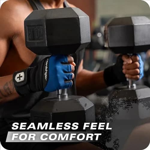 Harbinger Training Grip Wrist Wrap Gloves Medium | Enhanced Grip & Wrist Support thumbnail 3