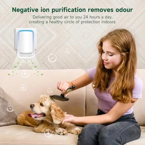 JOSTART Air Ionizers for Home 3 Pack | Filterless Negative Ion Generator, Quiet, Odor & Smoke Eliminator, Portable, White (3 pcs, 220V, 2W) thumbnail 5