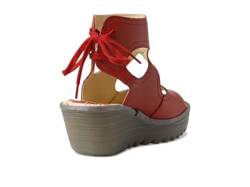 Fly London Yulp571fly Sandal Wedge Heel 10.5/11 | Unique Back-Lace Design, Leather Upper, Rubber Sole thumbnail 5