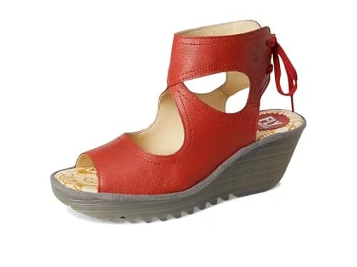 Fly London Yulp571fly Sandal Wedge Heel 10.5/11 | Unique Back-Lace Design, Leather Upper, Rubber Sole thumbnail 7