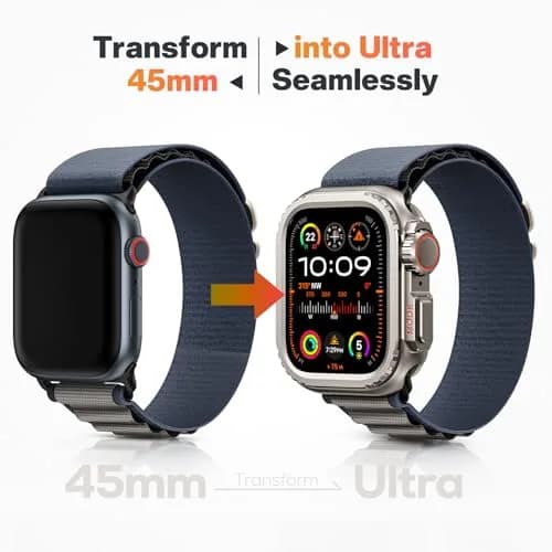 Goton Ultra-Look Metal Case for Apple Watch Series 9/8/7 45mm | Aluminum Alloy Bumper with Ceramic Back thumbnail 4