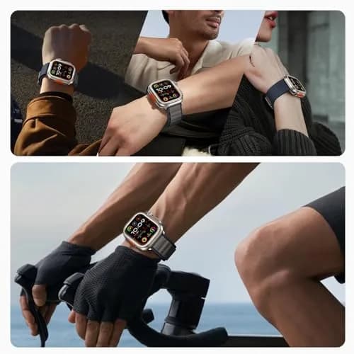 Goton Ultra-Look Metal Case for Apple Watch Series 9/8/7 45mm | Aluminum Alloy Bumper with Ceramic Back thumbnail 7