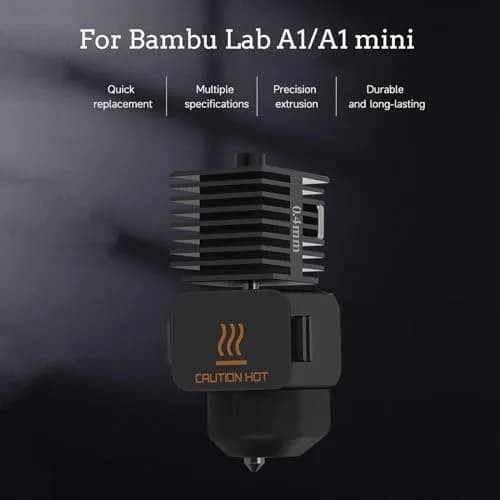 LANKEGU Upgrade Hotend Kit for Bambu Lab A1 Mini 3D Printer | 0.4/0.6/0.8mm Hardened Steel Nozzle & Silicone Sock thumbnail 3
