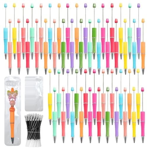 DASTTUIS Beadable Pens Kit 150 Pieces | Creative DIY Craft Set for Students & Teachers thumbnail 1