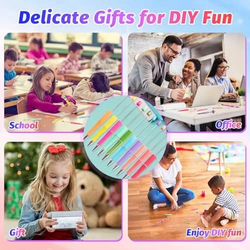 DASTTUIS Beadable Pens Kit 150 Pieces | Creative DIY Craft Set for Students & Teachers thumbnail 6