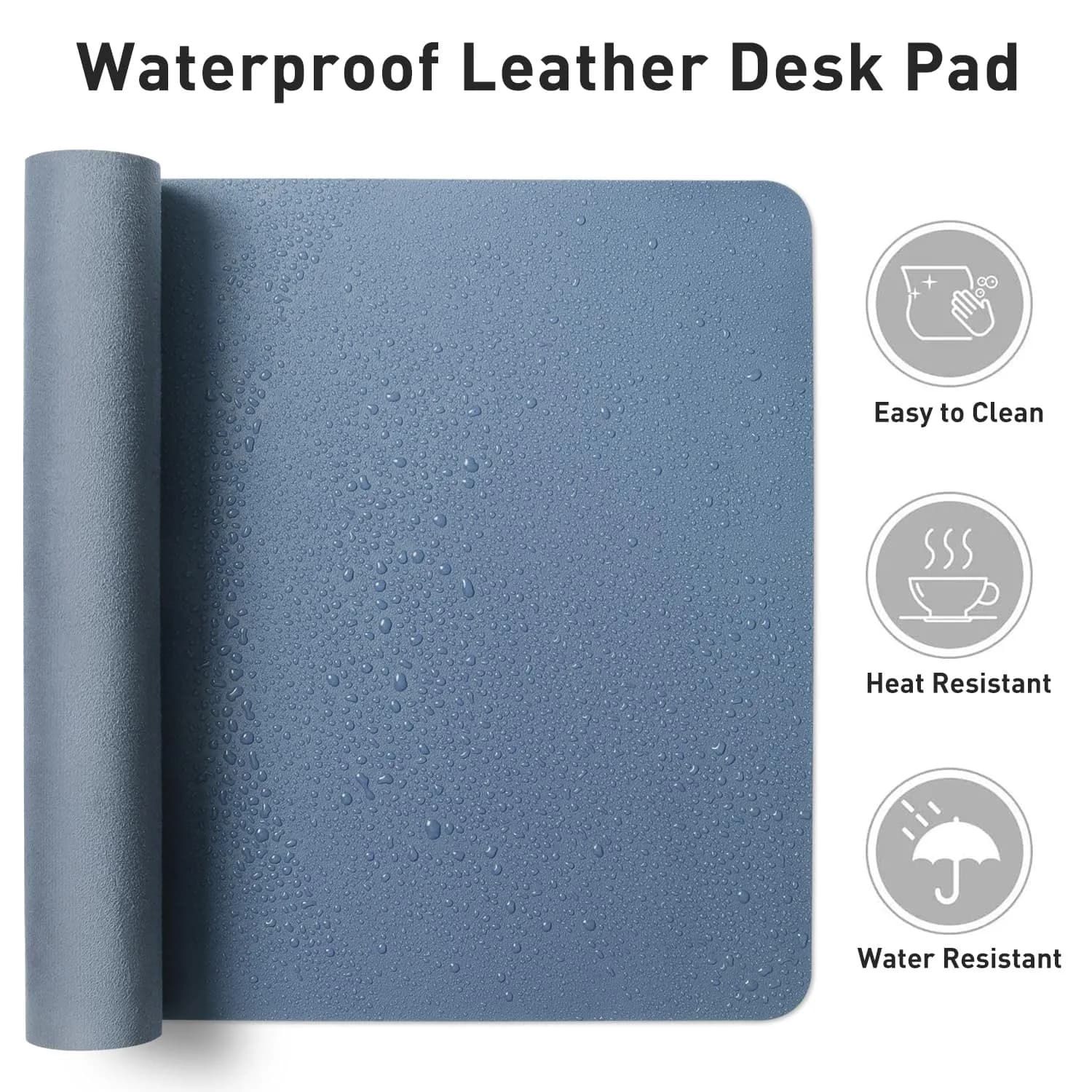 Aothia PU Leather Desk Pad Protector 122cm x 43cm (48"x17") | Non-Slip, Waterproof, Professional Office & Home Use - view 6