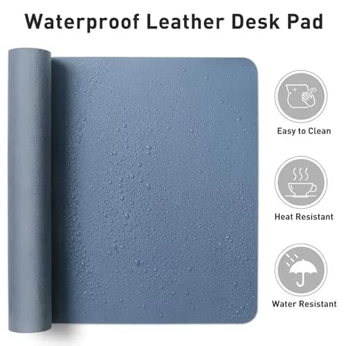 Aothia PU Leather Desk Pad Protector 122cm x 43cm (48"x17") | Non-Slip, Waterproof, Professional Office & Home Use thumbnail 6