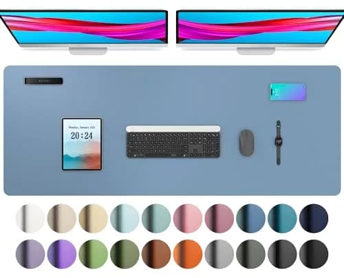 Aothia PU Leather Desk Pad Protector 122cm x 43cm (48"x17") | Non-Slip, Waterproof, Professional Office & Home Use thumbnail 1