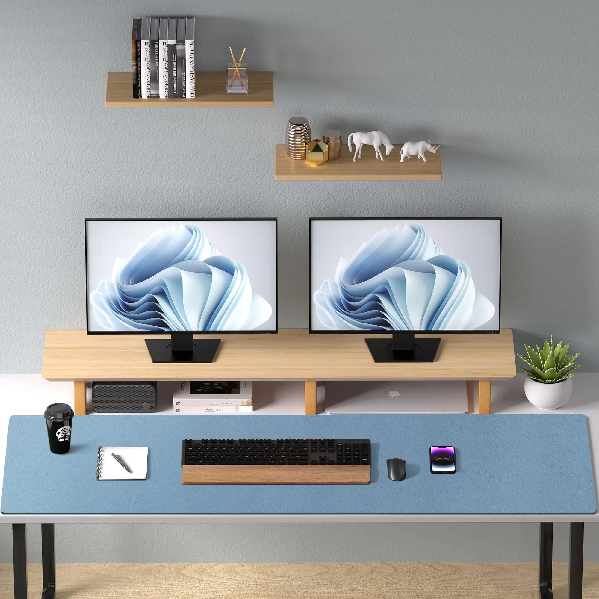 Aothia PU Leather Desk Pad Protector 122cm x 43cm (48"x17") | Non-Slip, Waterproof, Professional Office & Home Use - view 8