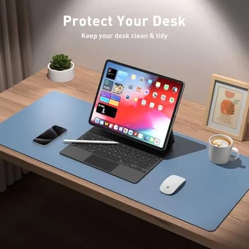 Aothia PU Leather Desk Pad Protector 122cm x 43cm (48"x17") | Non-Slip, Waterproof, Professional Office & Home Use thumbnail 3