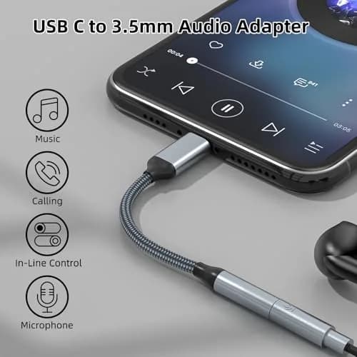 TIPSEAN USB C to 3.5mm Audio Adapter | High-Definition DAC, Durable Build, Compact Design thumbnail 2