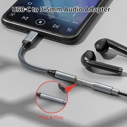 TIPSEAN USB C to 3.5mm Audio Adapter | High-Definition DAC, Durable Build, Compact Design thumbnail 3