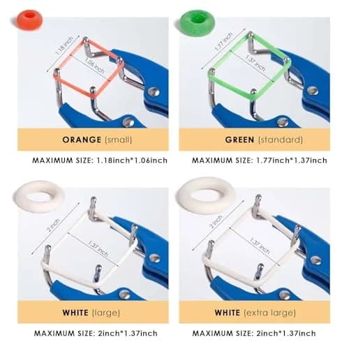ZHEQOGZH Livestock Castration Bander with 4 Sizes of Castrator Rings | Farm & Ranch Handling Supplies thumbnail 4