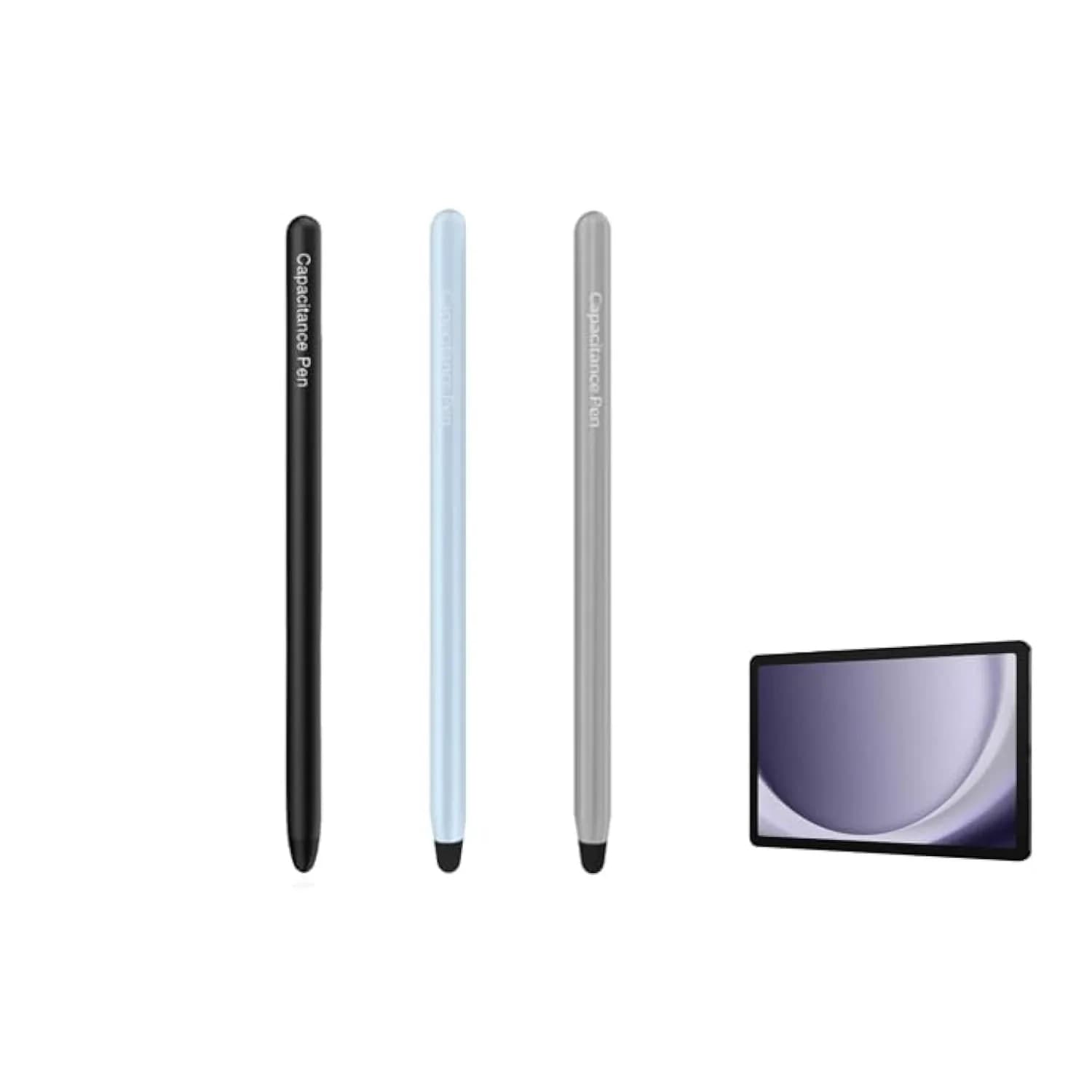 thexxa Universal Stylus Pen for Samsung Galaxy Tab A7/A7lite/A8/A9+ & iPad/Android/Microsoft/Surface Devices | Black+Blue+Gray — black+blue+gray