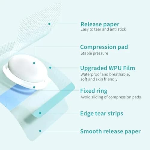 ENLUNTRA Belly Button Shaper Waterproof Cotton Pads 10×10cm | Infant Navel Support thumbnail 2