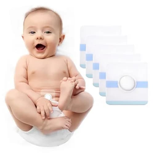 ENLUNTRA Belly Button Shaper with Waterproof Cotton Pads 8×8cm | Infant Navel Support for Baby's Comfort thumbnail 1