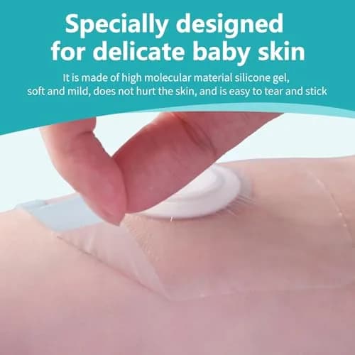 ENLUNTRA Belly Button Shaper with Waterproof Cotton Pads 8×8cm | Infant Navel Support for Baby's Comfort thumbnail 4