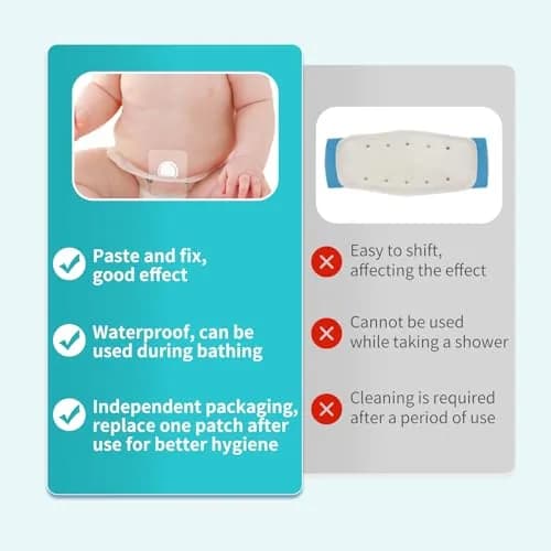 ENLUNTRA Belly Button Shaper with Waterproof Cotton Pads 8×8cm | Infant Navel Support for Baby's Comfort thumbnail 7